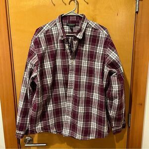 John Bartlett consensus xxl mens plaid shirt button down long sleeve purple